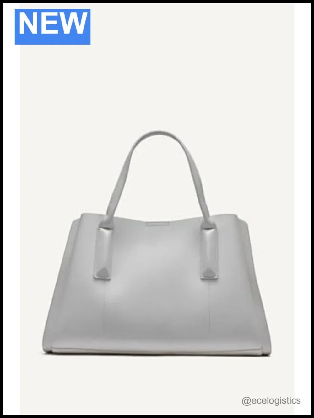 Faux Leather Satchel Bag with Adjustable Shoulder Strap